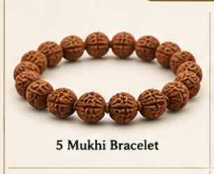 5 Mukhi Rudraksh Healing Bracelet
